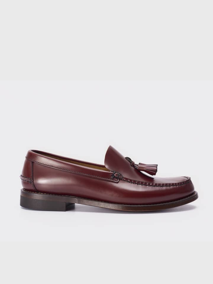 Men's Oxblood Red Tasselled Leather Loafer