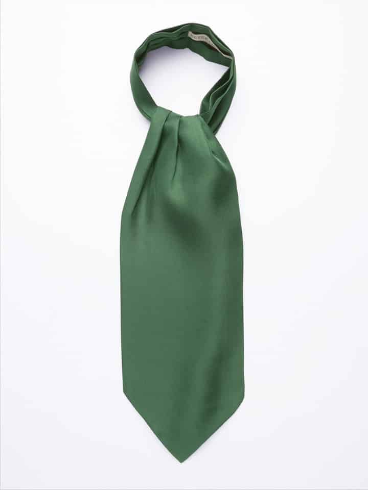 Green Plain Silk Cravat