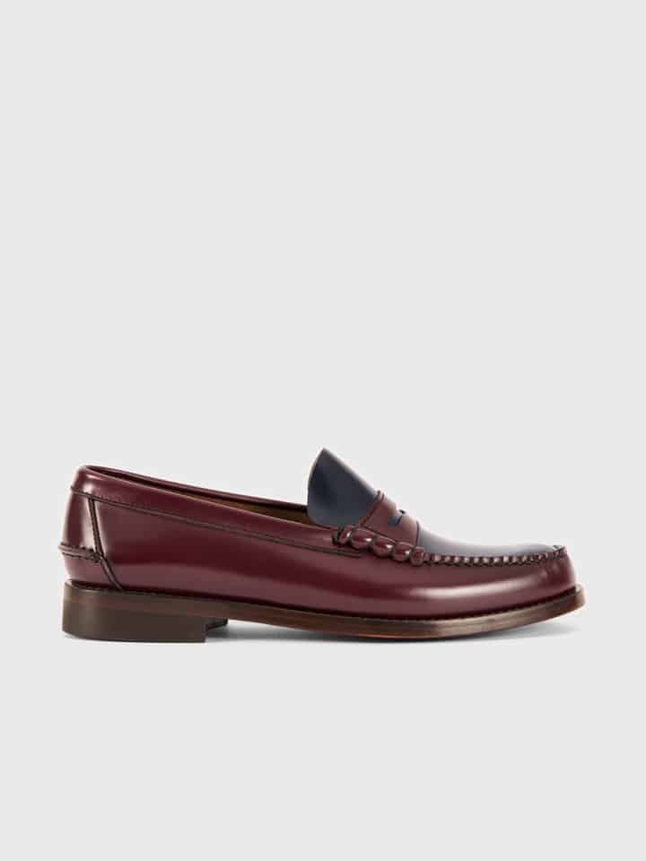 Oxblood Navy Penny Loafer Side