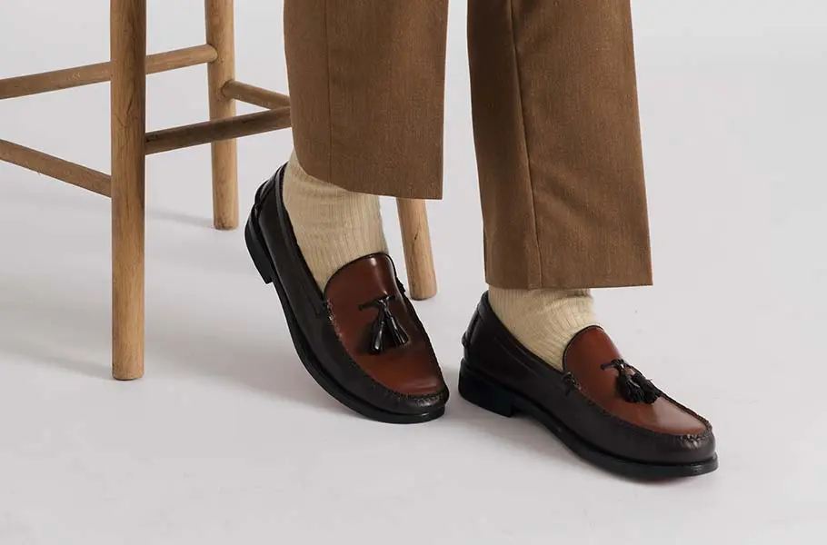 mens-tan-brown-wool-and-silk-trousers-loafers.webp